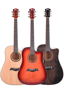 Yeni Yüksek kaliteli parlak sağlam üst akustik gitar (AFM17C-D)