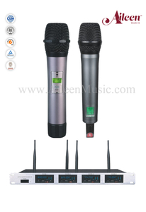 Elde Taşınabilir Dört Kanallı Alıcı UHF Kablosuz FM MIC Mikrofonu (AL-4800UM)