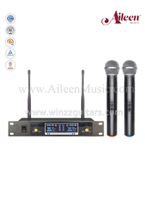 Çift Alıcılı Sabit Kanallı FM UHF MIC Kablosuz El Mikrofonu (AL-SE868)
