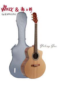 Gitar Kılıflı Katı Sitka Akustik Gitar Yulong Guo Kesit Şekli(WGA2022SC)