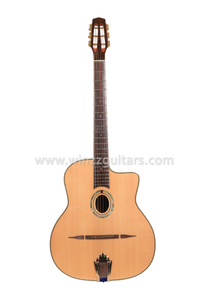 Katı Sedir Üst D delik Oval Delik Çingene Caz Gitar (AGJ60A)