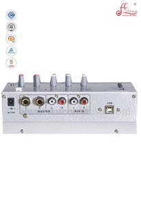 Yüksek Kaliteli AC 10V Güç 1 AUX Stereo USB DJ Miks Konsolu (ADM-01UM)